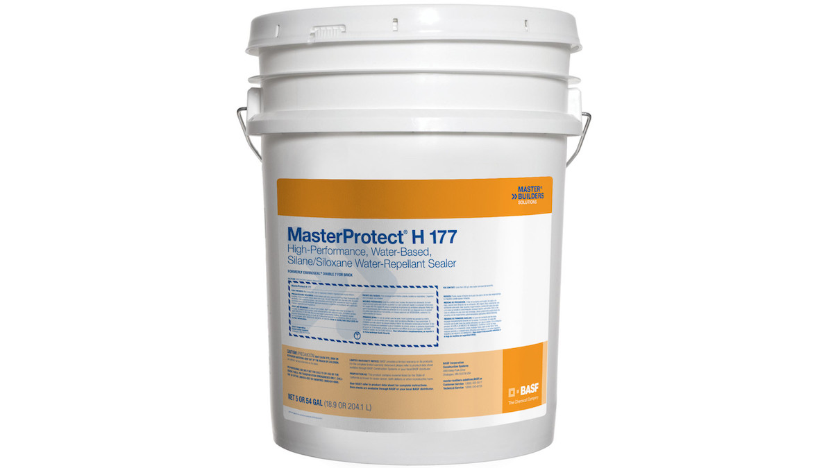 MasterProtect H 177 silane/siloxane water-repellent sealer packaged in a 5 gallon pail