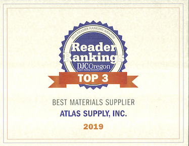 DJC Oregon 2019 Reader Ranking Awards - Best Materials Supplier - Atlas Supply, Inc.